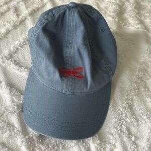 Lobster Embroidered Chambray Hat NWT